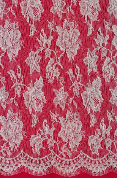 FRENCH METALLIC LACE - ANT ROSE